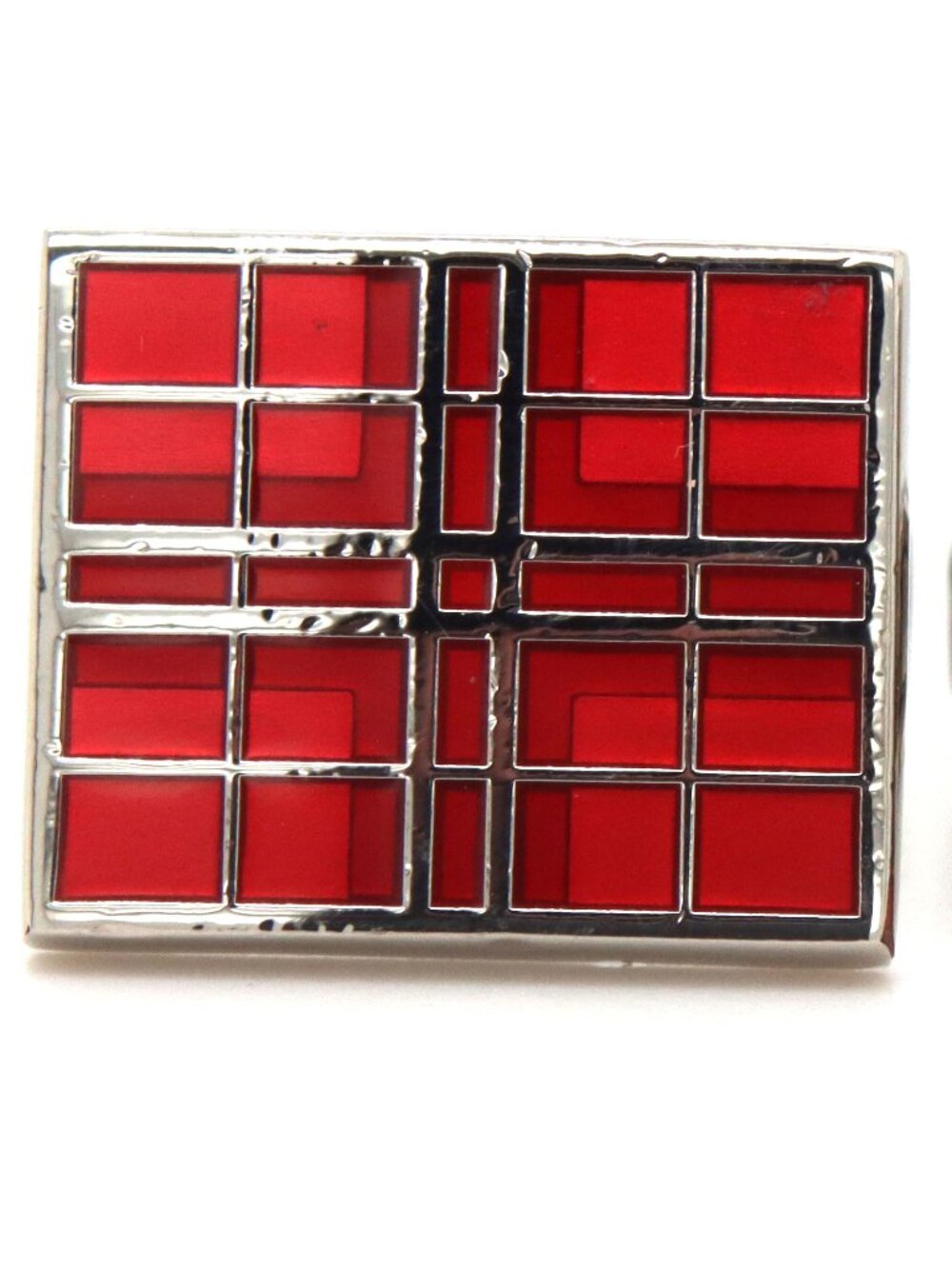 Burberry checkered red cufflinks